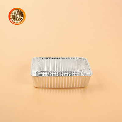 Op maat gemaakte zilveren/gouden aluminiumfolie voedselverpakkingsdozen rechthoekige/ronde vorm milieuvriendelijk afdrukken